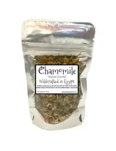 Reiki Charged Chamomile Flowers Matricaria Chamomilla Wildcrafted in Egypt Dried Loose Leaf  .2 oz bag Small Sample DIY Decor