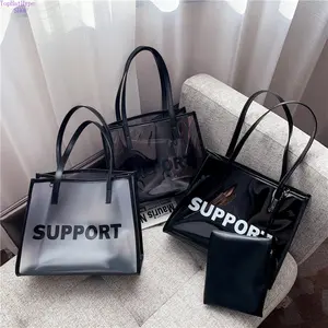 2026 New Spring Summer Clear Jelly Tote Bag for Women, Trendy Transparent Shoulder Bag, Fashion Casual Versatile Handbag Perfect for Daily Commute, Travel, Shopping & Everyday Street Style