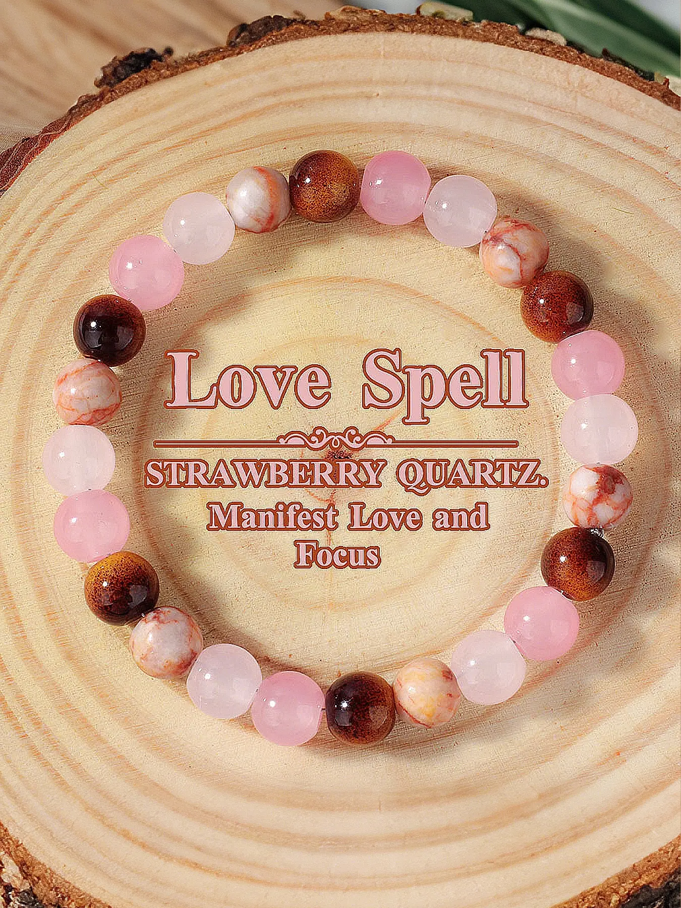 Natural Crystal Beaded Bracelet, Summer Style, Love & Focus Design, Spiritual Jewelry Gift for Men Women, Chakra Balance Energy Accessory, Dainty Crystal Bracelet, Chakra Bracelets, Crystals Bracelets