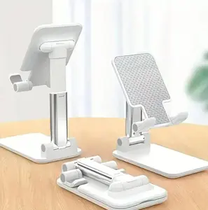 Mobile Phone Holder Folding Retractable Desktop Lazy Tablet Portable Holder Compatible With IPhone Double Folding Phone Holder, Fully Adjustable Desktop Phone Holder For 16 15 14 13 12 11 Pro Xs Xs Max Xr X, Compatible With All Models