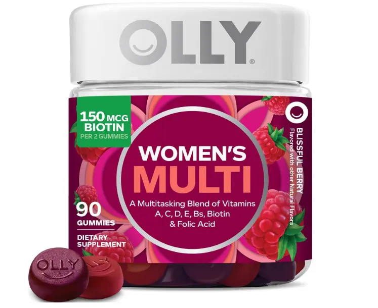 OLLY Women's Multivitamin, Supports Overall Wellness,* Biotin - 90 Count