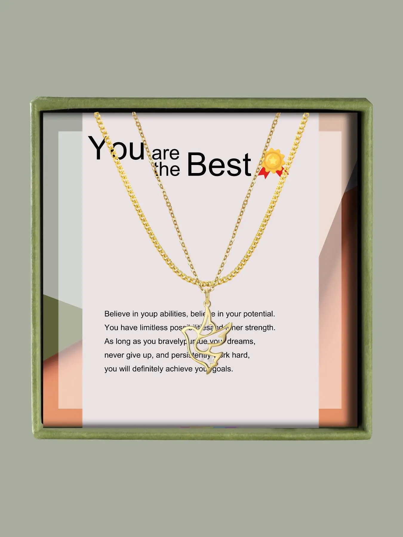 Women's Elegant Hollow Out Dove Design Pendant Necklace & Chain Necklace, Exquisite Pendant Necklace & Chain Necklace, Chic Jewelry Set As Gift for Girlfriend, Valentine's Day, Gift