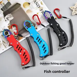 304 Stainless Steel Fish Lip Grip Tool Color Titanium Coating Portable Mini Fishing Pliers Hook Remover for Outdoor Angler