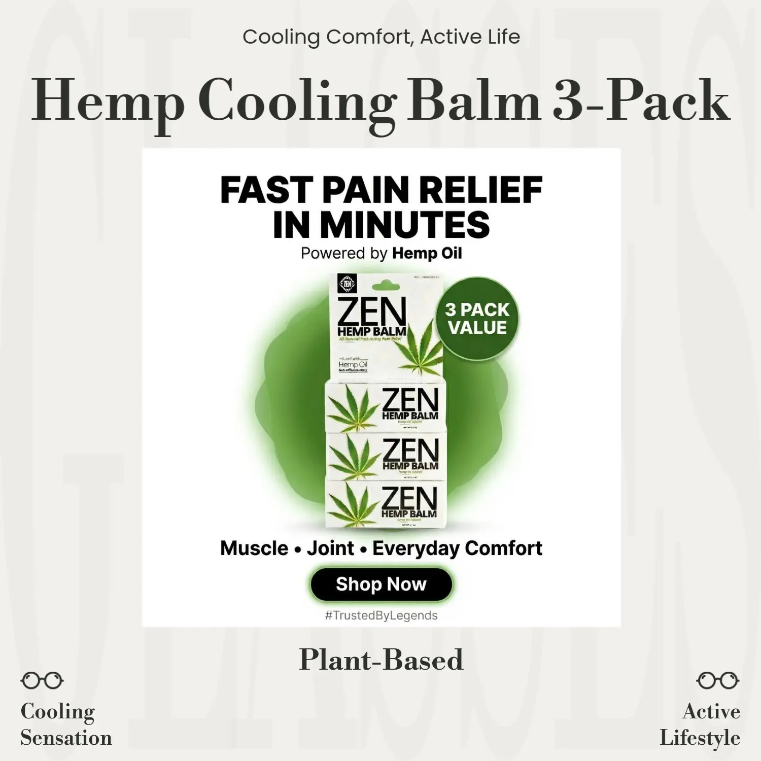 The Hemp Essential 3 Pack Natural Relief Healthcare Therapeutic Therapy Treatment Fitness Wellness Healthy Aromatherapy plant based cooling balm infused botanical blend fitness yoga pilates workout active gym essential oil smooth glide topical wellness