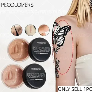 1PC Full Coverage Concealer for Tattoos, Scars - Natural Finish Foundation for All Skin Tones & Types Makeup