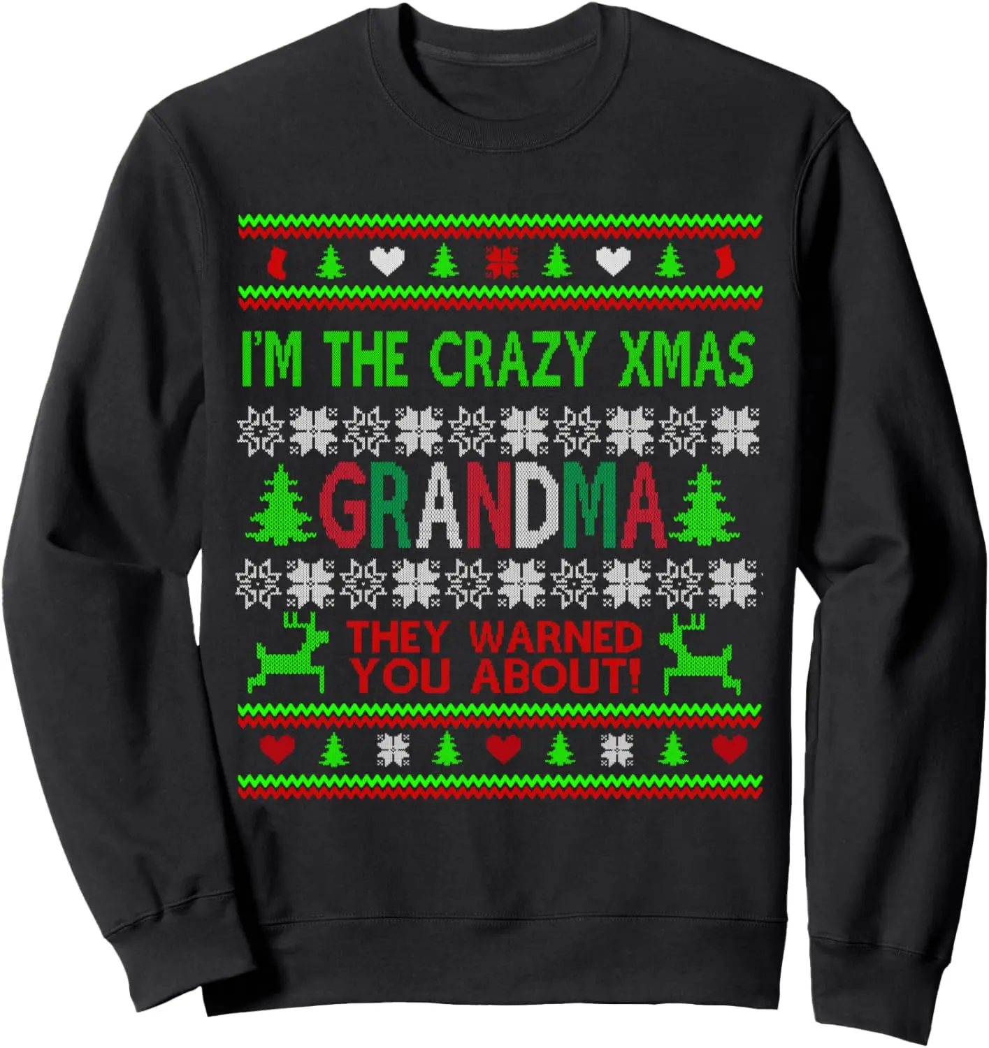Crazy Xmas Grandma, Ugly Christmas Sweater