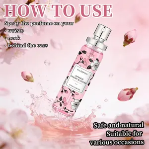 Floral Perfume for Women, Cherry Blackcurrant Top Notes, Sakura Jasmine Middle Notes, Musk Rosewood Base, Romantic Fragrance