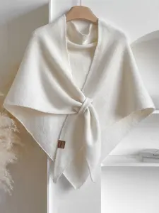 Women's Solid Color Scarf, Winter Casual Soft Comfortable Shawl, Fashion Unique Accessory, Daily Wear Scarf for Women, Trendy Solid Shawl