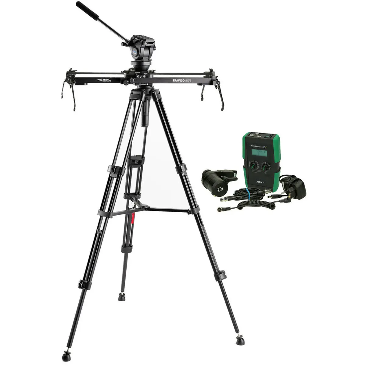 Acebil Travigo 23.5 600Pro Durable Aluminium-Steel Camera Slider Full Kit with i-705DX Dual Tripod System, Auto Tracking Smart Eye T600, HDN-DC Drive Device, Cable & Seamless Connection Accessories