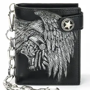 Men's Vintage Eagle Embossed Short Wallet, Business Multi Card Slot Wallet, Casual Trendy Wallet for Work & Daily Use, Stylish Wallet