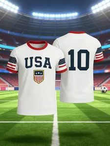 Numbered American football team special jerseys, American flag style fan shirts, personalized football supporters' men's and women's day-to-day competition tops, Football Apparel, Football Gear