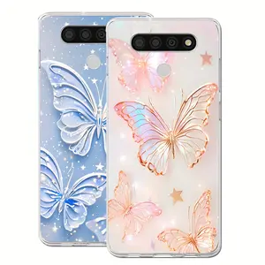 Elegant Butterfly Phone Case Set for Lg K51/q51, Lg Stylo 6/5, Ultra-Thin Soft Tpu, Luxury Anti-Drop Protection, 2 Pieces