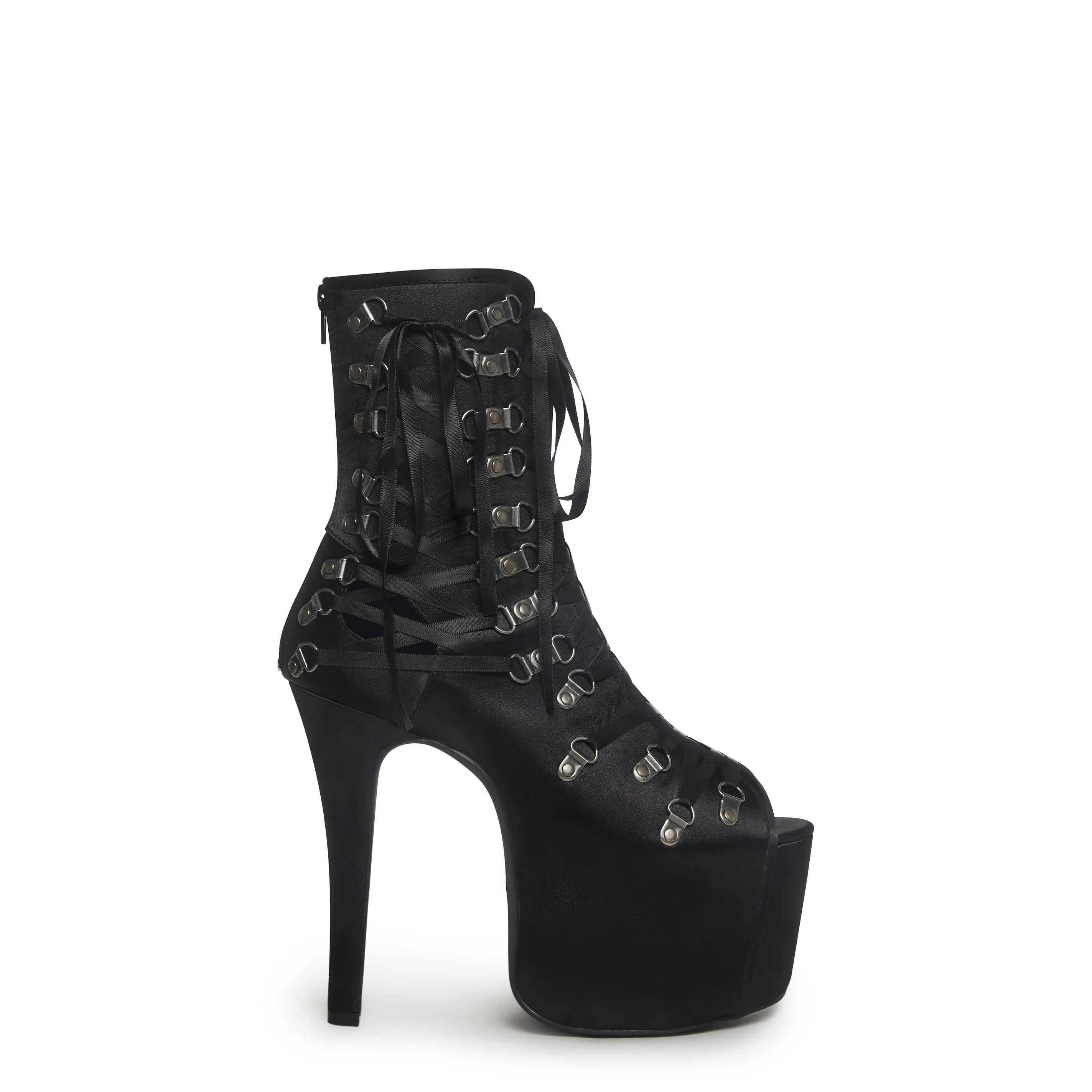 Glamtopia Lace -Up Platform Heels