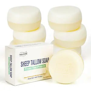 HONGWEI SHEEP TALLOW Soap 120g - Deep Cleansing & Skin Nourishing with Inner Mongolia Grassland Oils, Alcohol Free, Moisture-Rich Formula for Sensitive Skin