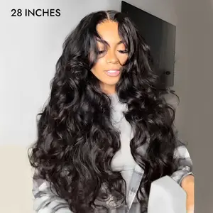 [Mid-Year Super Sale] Wiggins Hair Ocean Wave Glueless Wig Pre-Cut 13x4 HD Lace Front Wig Human Hair Face Framing Curtain Bangs Wig Natural Hairline Pre-Bleached Invisible Knots #SummerWins #DealsForYouDays