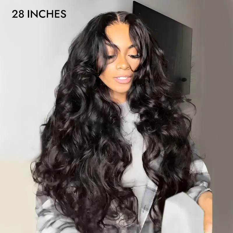 [Summer Sale] Wiggins Hair Ocean Wave Glueless Wig Pre-Cut 13x4 HD Lace Front Wig Human Hair Face Framing Curtain Bangs Wig Natural Hairline Pre-Bleached Invisible Knots #weeklydeals #DealsForYouDays