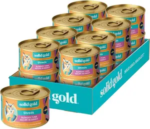 Solid Gold Five Oceans™ Blended Tuna Wet Food for Cats Grain Free Gluten Free Holistic Canned Meal with Natural Ingredients