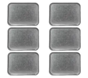 10 Strawberry Street Set of 6 Moab Coupe Rectangle Plate