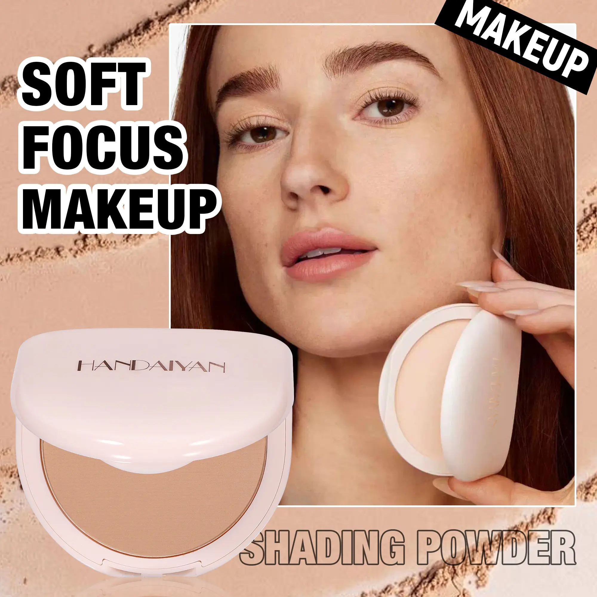 Waterproof Oil Control Long-Lasting Invisible Pore Setting Concealer Powder, Handaiyan 8 Color Foundation Makeup, Matte Makeup Finish, Smooth Flawless, Perfect for Daily Use, Matte Powder