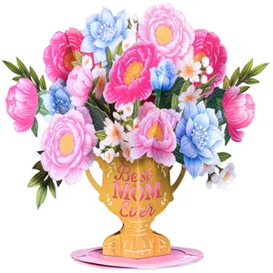 Paper Love Mother’s Day Gift for Mom – Best Mom Ever Pop-Up Flower Bouquet Card, 3D Floral Keepsake Card for Mom, Grandma, Wife | Unique Mother’s Day Card That Lasts Forever