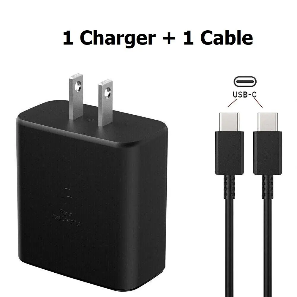45W Super Fast USB-C Wall Charger with USB-C to USB-C Cable | Super Fast Charging Power Adapter | Compatible with Samsung Galaxy, iPhone 15, Android & More