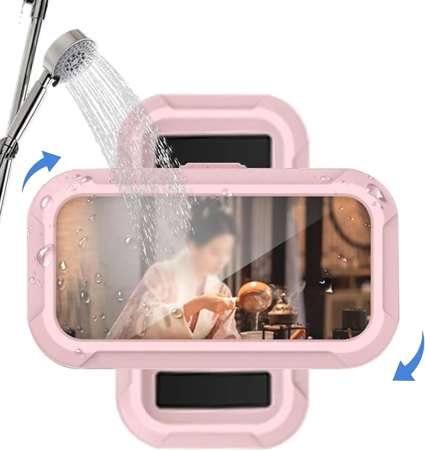 360 ° rotatable Bathroom Waterproof Phone case Bathroom Shower Drama Chasing Tool Kitchen Wall Hanging Lazy Person Bracket