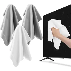 K&F Concept 3 Pack Microfiber Lens Cleaning Cloths 12x12in,Washable Reusable Vacuum Wrapped Glasses Cloth,Large-Size Microfiber Cloths for Cameras, Binoculars, VR Headsets, and Sunglasses