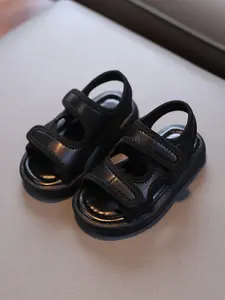 Simple Casual Sandals with Velcro Strap, Soft Breathable Non-Slip Sole, Summer Outing Walking Shoes for Babies, Baby Walking Shoes