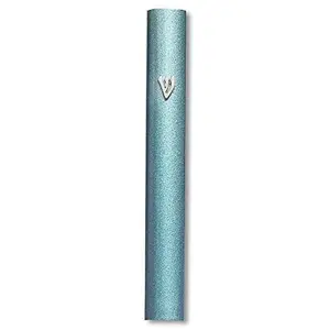 5" Classic Gray Plastic-Coated Metal Mezuzah Case, Plastic Religious Gift & Ideal Decor Accessory for Musical Enthusiasts