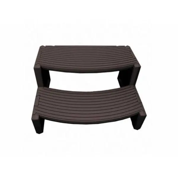 Life Essentials MSS080 Rectangular Single Seat Espresso Stool - 19.7x16 in., 11.9 lbs, Durable Patterns Indoor Furniture for Spa Use, 19.7 X 16 In.