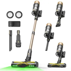 Ultenic Cordless Vacuum Cleaner, 60KPa Powerful Suction Stick Vacuum with 65Min Runtime, 6-Stage HEPA Filtration, 180° Flat-Reach, 1.5L Dust Cup for Hardwood Floor Carpet Pet Hair