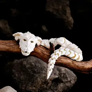 Cute Lucky Dog Head Dragon Full Body Resin Figurine, 3D Printed Collectible Craft, Home & Desktop Decoration, Unique Gift Idea