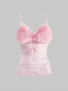 [TRENDY COLOR] [real image] J-Fashion Gyaru Y2K Abby Detachable Faux Fur Top For Women, Suitable For Winter Outfits