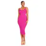 FeelinGirl Seamless Spaghetti Strap V-neck Maxi Built-in Shaper Dress Basic Casual Fabric Womenswear Summervibes