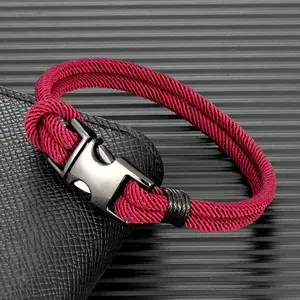 High Quality Safty Buckle Bracelets Men Women Charm Nautical Survival Rope Bracelet Campaing Sport Outdoor Style