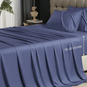 Bamboo Rayon Cooling King Sheets - Deep Pocket, Breathable. HYPREST King Size Sheets.