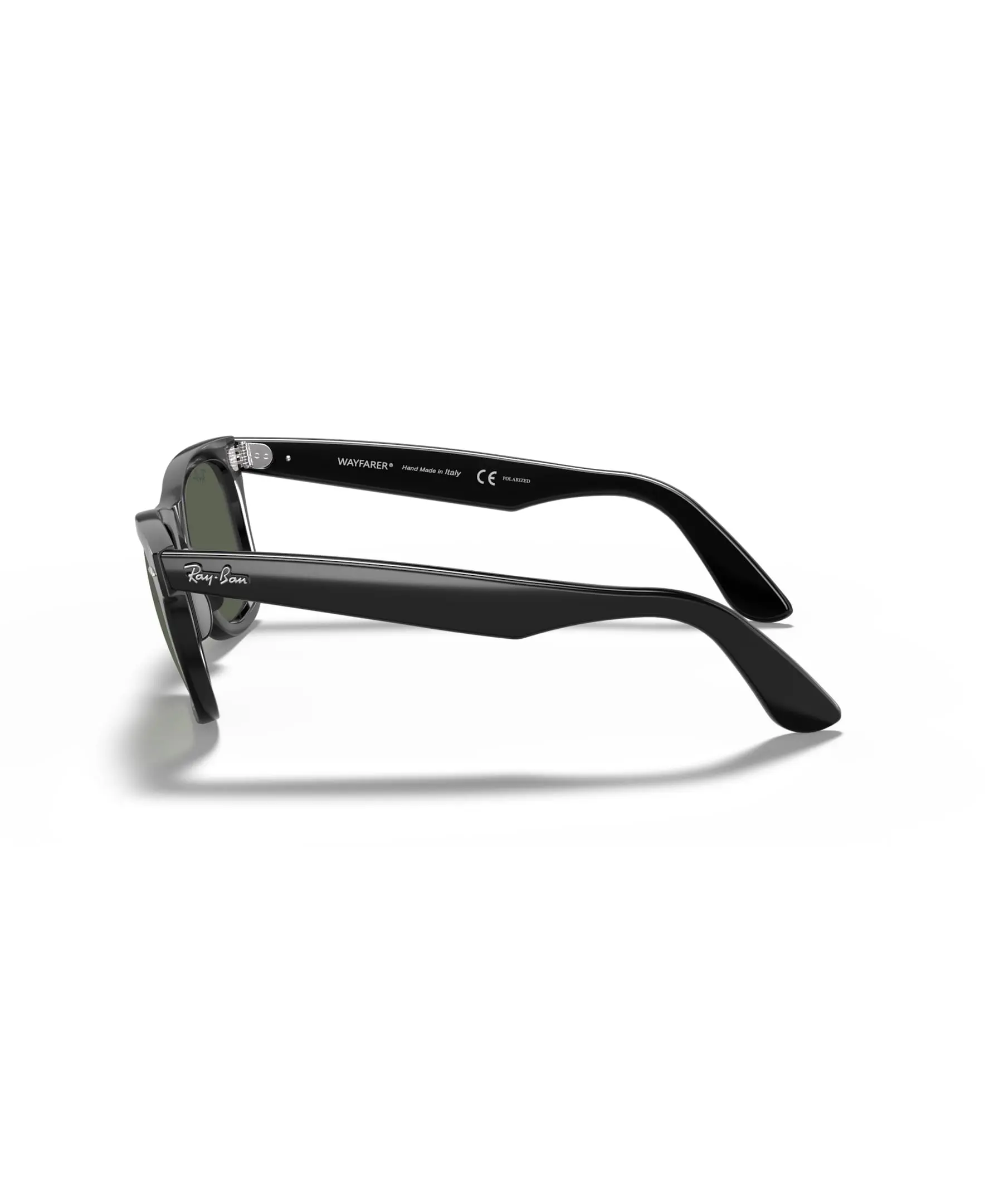 Polarized Wayfarer Sunglasses Classic Sporty Fit No Slip No Bounce Ray-Ban Wayfarer Black and Green Polarized Sunglasses | Academy main image 2