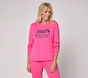 AnyBody Cozy Knit Message Top