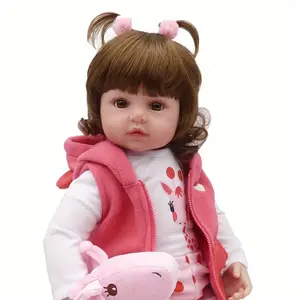 TopLink  48cm Reborn Baby Doll 19inch Like Real Baby Princess Toddler Cloth Body Girl Toy with Soft Vinyl Limb Lovely Fashion Birthday Gift Soft Cuddly Gift