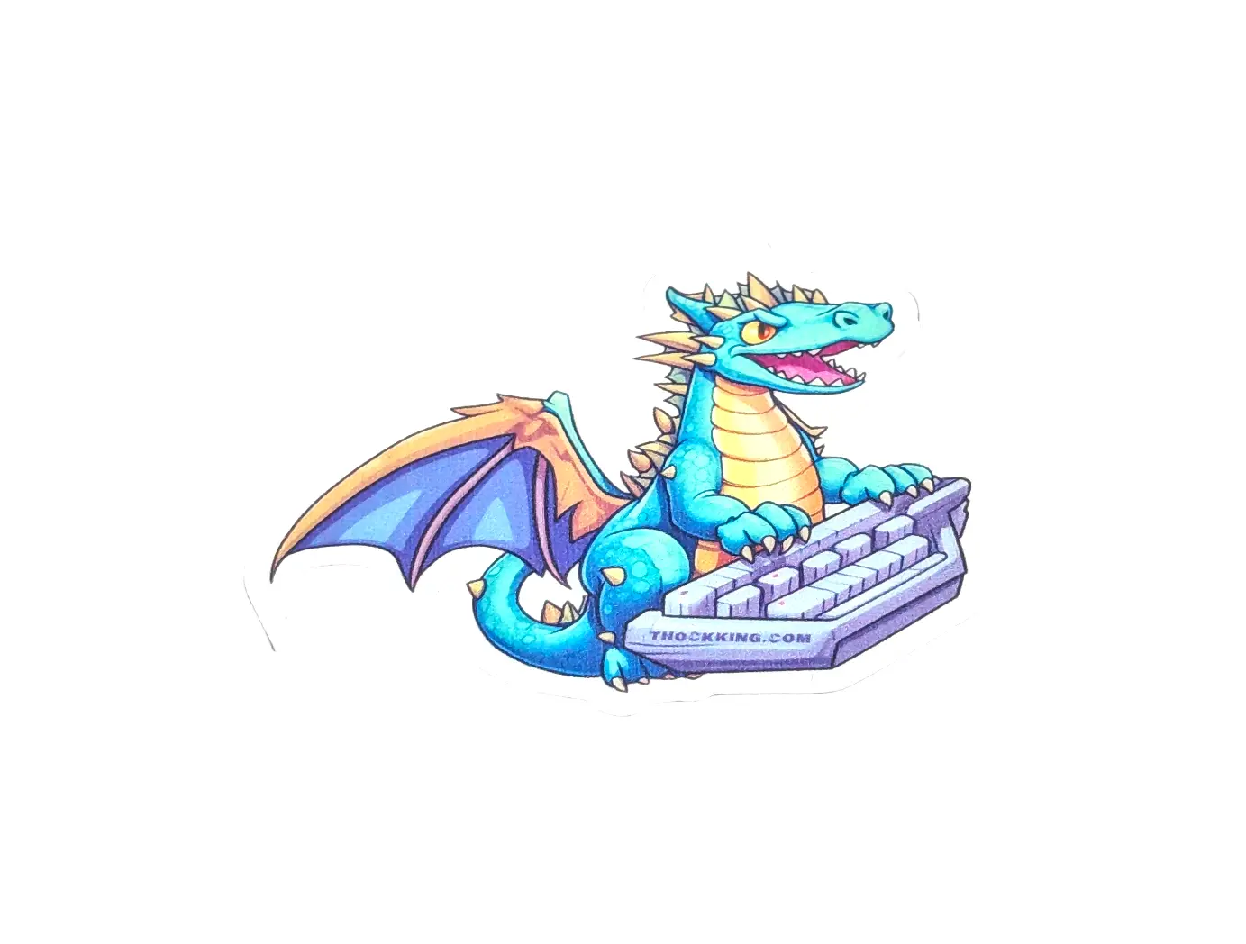 Draco the Typing Dragon Keyboard Sticker #009