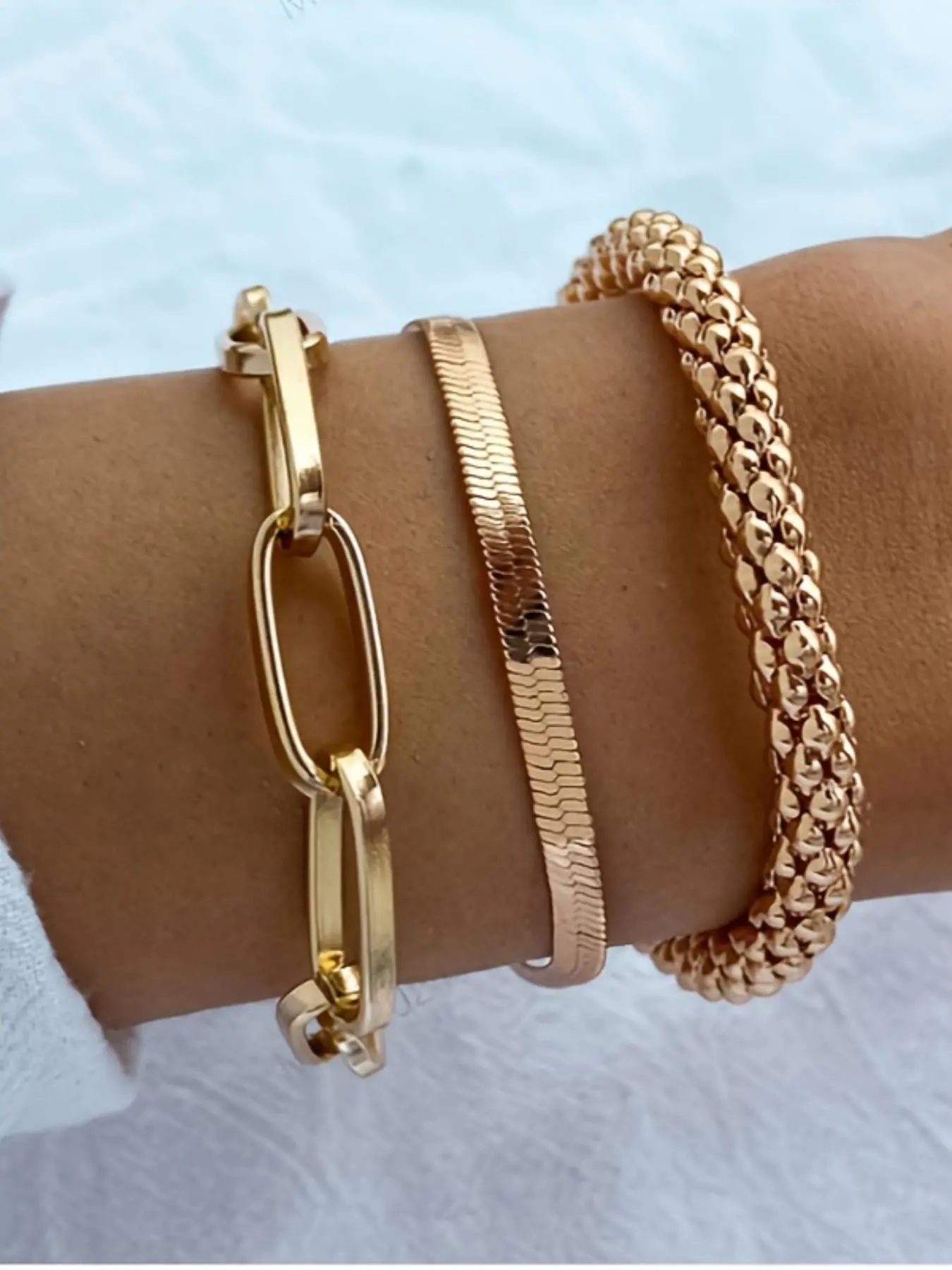 Women's Elegant Chain Design Bracelet, Fashionable Bracelet for Party, Daily Clothing Decor, Trendy All-match & Exquisite Jewelry for Birthday Gift, High Quality Bracelet, Link Bracelets