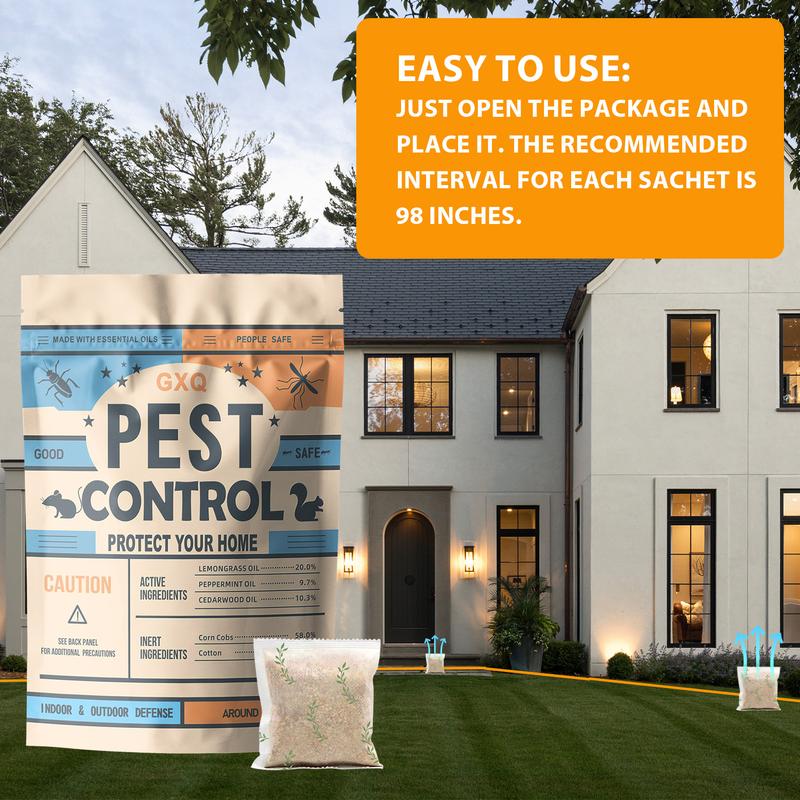 Rodent Repellent, 10-Pack - Suitable for Indoor and Outdoor Use, Natural Peppermint Scent, Repels Rats, Cockroaches, and Mosquitoes, the Ideal Choice for Household Pest Control.
