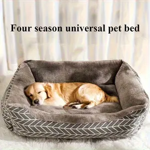 Scientific Warmth Pet Bed, Sofa Style with Thick Insulating Pad, Soft Polyester Fiber, M/l/xl Sizes, Fits Small to Medium Dogs & Cats, Fluffy Cloud Bed