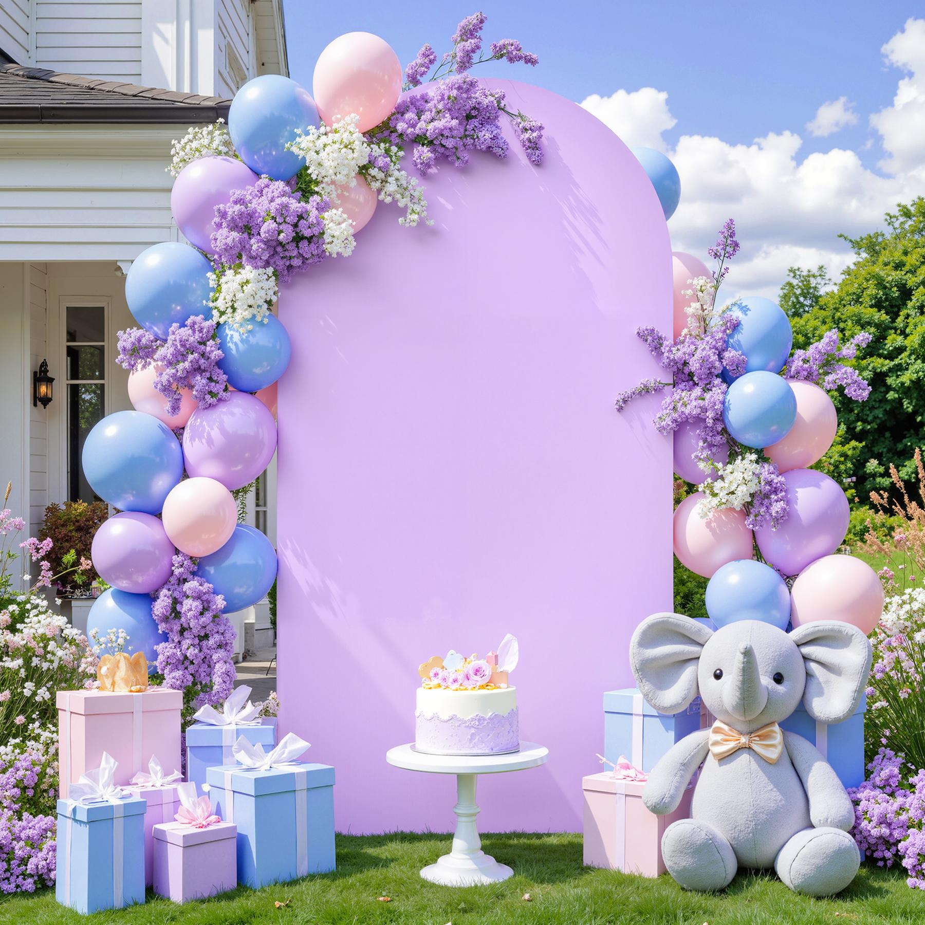 6/6.6/7.2 FT Arch Cover – Spandex Fitted Backdrop Covers for Weddings Parties Birthdays Mother's Day & Ceremony Decor Ideal for Events