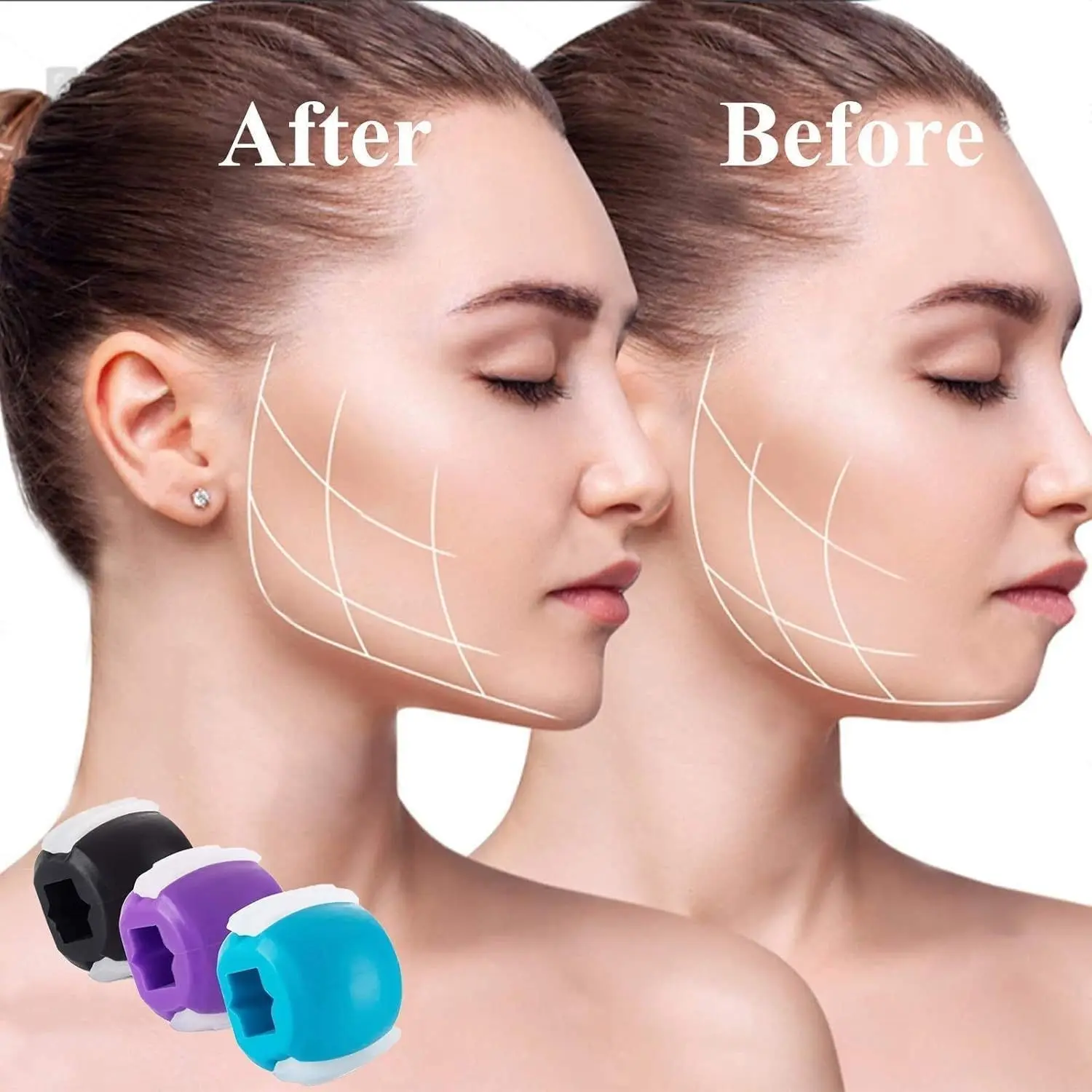 Jawline Exercise Tool, Jawline Shaper, Oral Fitness Ball, Neck Face Jaw Training Device, Tightening Sculpting, Facial Muscle Trainer, Home Gym Accessory