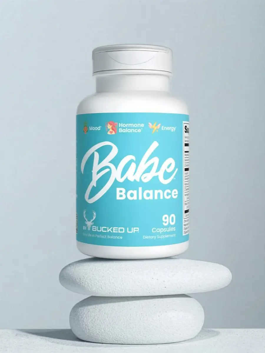 Bucked Up Babe Balance - Natural Mood & Hormone Support Supplement with Magnesium, Selenium, & Chaste Berry Extract - 90 Capsules
