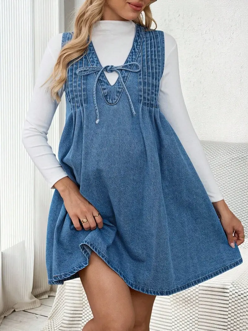 denim dress maternity - TikTok Shop
