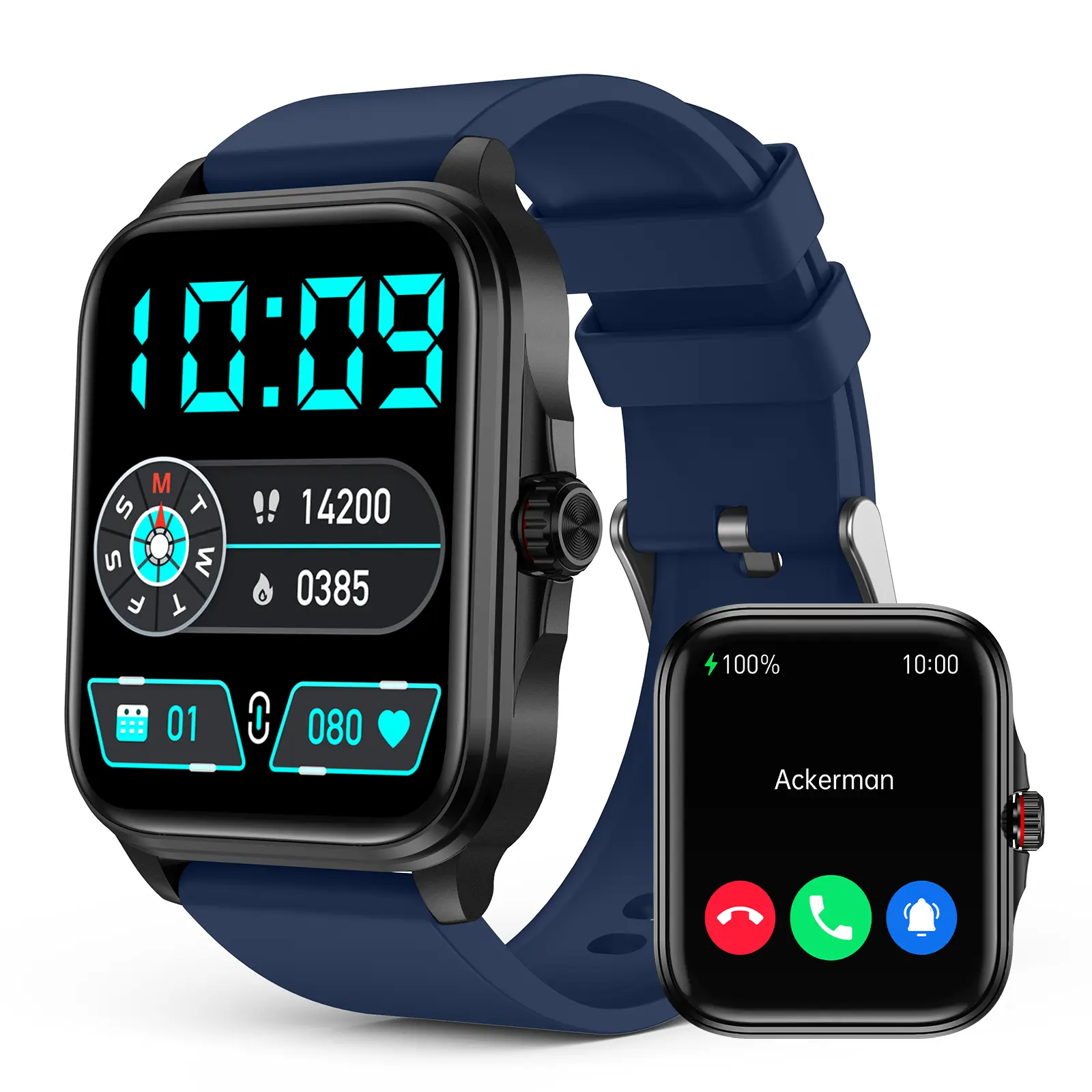 1.91" HD Smart Watch,Touch Screen Control Fashion Smart Watch, 100+ Sport Modes fitness tracker, Alexa Built-in, IP67 Waterproof, activity tracker Heart Rate Tracking, Sleep & Music Control , Wearable smart Wristwatch for Android & iPhone Smartphone