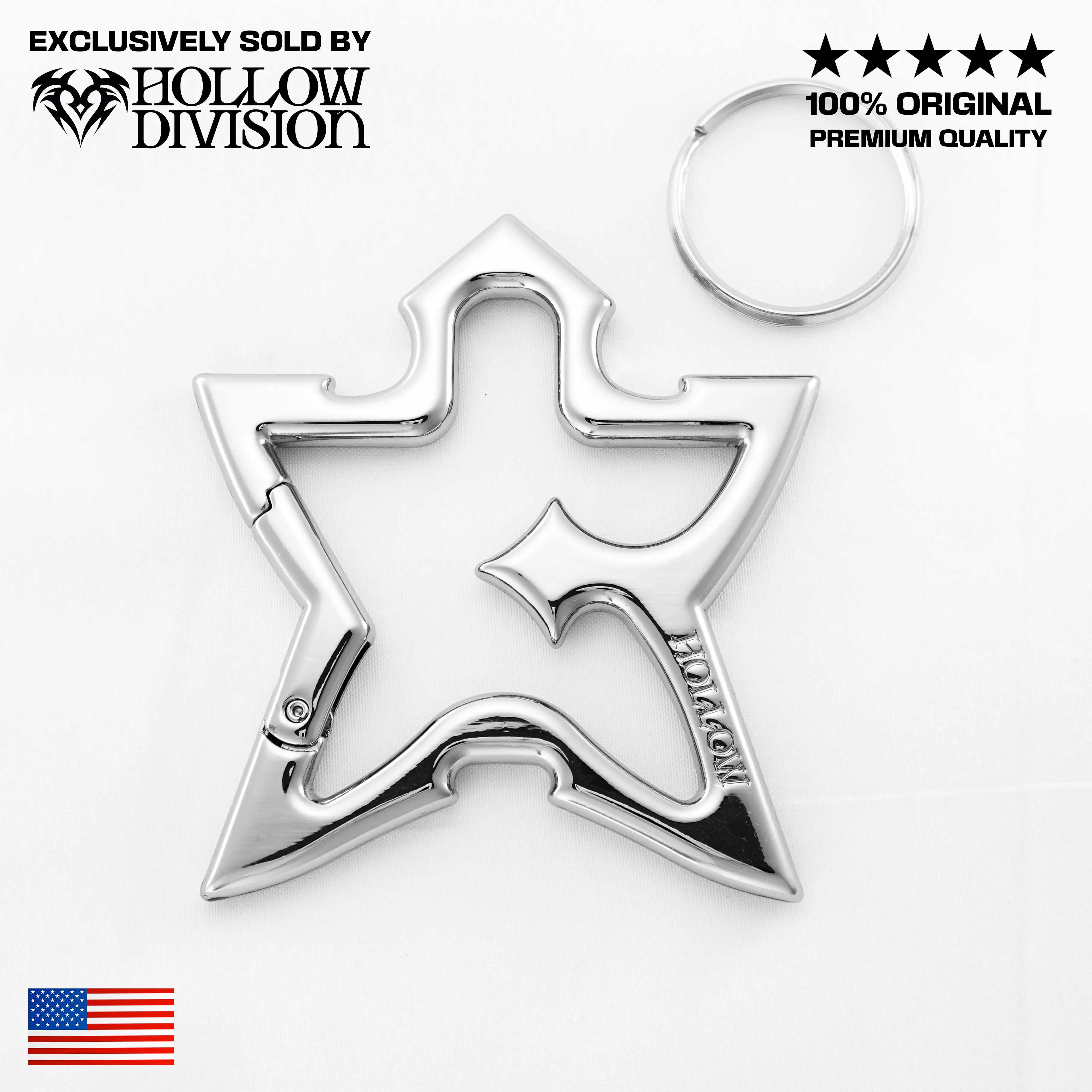 Hollow Star Keeper Carabiner - Original Ninja Star Metal Keychain