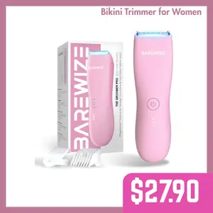 BAREWIZE Bikini Trimmer for Women, Pubic Hair Trimmer | Waterproof, USB-C Rechargeable, LED Light, Replaceable Blade | Electric Razors for Women, Electric Lady Shaver, TikTokShopHolidayHaul